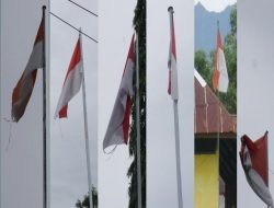 Sejumlah Instansi Pemerintah di Barru Kibarkan Bendera Robek dan Lusuh