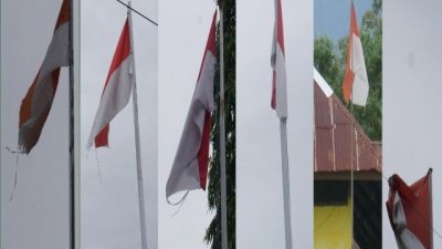 Sejumlah Instansi Pemerintah di Barru Kibarkan Bendera Robek dan Lusuh