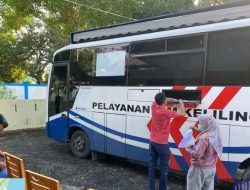 Unit Regident Sat Lantas Polres Bone Lakukan Sim Keliling Sambangi Warga Kecamatan Tonra