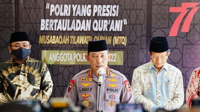 Anugerah MTQ Polri, Kapolri Berharap Terbentuknya SDM Unggul Berahklak yang Diharapkan Masyarakat