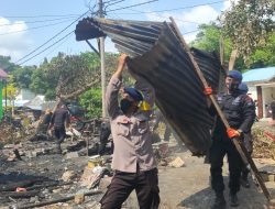 Brimob Bone Kembali Laksanakan Aksi Sosial Pasca Kebakaran Di Pallette