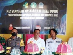 Sebanyak 14 Orang Mahasiswa PKL Poltekkes Kemenkes Makassar Gelar MMD Di Kantor Desa Mattampa Walie