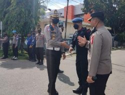 wapres Kunker Ke Wajo, Brimob Bone Lakukan Sterilisasi
