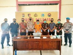 Kapolres Majene Bersama Kajari dan Ketua Pengadilan Negeri Musnahkan 109.1966 gram Barang Bukti Narkotika Jenis Shabu