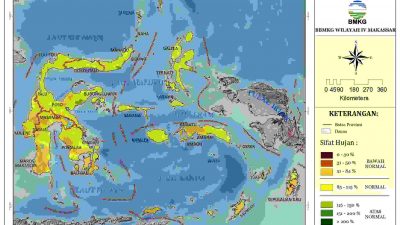 Hari Ini, 4 Kabupaten di Sulbar Berpotensi Dilanda Hujan Petir Disertai Angin Kencang