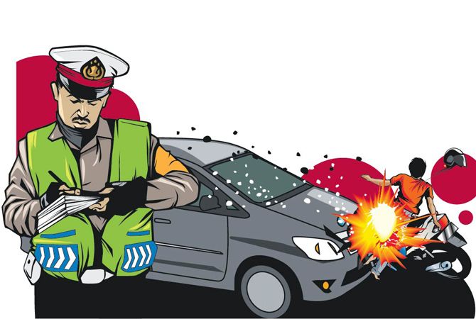 Adik bupati majene tabrak motor