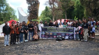 Penyaluran Donasi Aliansi Mahasiswa dan Pemuda Toraja Utara untuk Korban Kebakaran di Kecamatan Buntu Pepasan