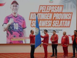 Lepas  630 Kontingen Menuju PON Aceh-Sumut,  Prof Zudan Minta Atlet Angkat Nama Sulsel di Tempat Tertinggi