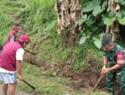 Cegah Banjir, Koramil 1414-03 Rindingallo Bersama Warga Laksanakan Kerja Bakti