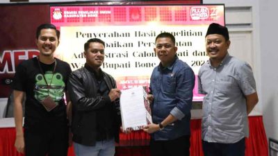 KPU Umumkan Tiga Paslon Bupati dan Wakil Bupati Penuhi Syarat Bertarung di Pilkada Bone 2024