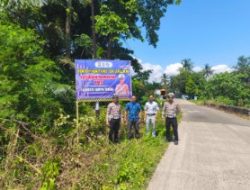 Jasa Raharja dan Satlantas Polres Sinjai Pasang Papan Himbauan di Titik Rawan Laka Lantas dalam Rangka Operasi Zebra 2024