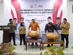 Didampingi Jufri Rahman Buka Forum OPD Dinsos 24 Kabupaten Kota, Sekjen Kemensos: Sulsel Terbaik dalam Mitigasi Bencana
