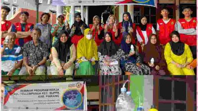 Mahasiswa KKN-T 113 Unhas Posko Tellumpanua Pinrang Gelar Pelatihan Pembuatan Pupuk Organik Cair Dari Air Cucian Beras