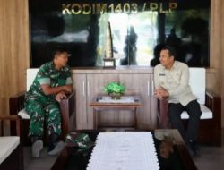 Bupati Luwu Utara Temui Dandim 1403 Sawerigading, Bahas Kolaborasi Pembangunan Daerah
