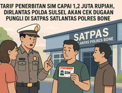 Tarif Penerbitan SIM Capai 1,2 Juta Rupiah, Dirlantas Polda Sulsel Akan Cek dugaan Pungli di Satpas Satlantas Polres Bone
