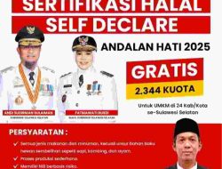 Pemprov Sulsel Dorong Produk Lokal Lebih Kompetitif Lewat Program Sertifikasi Halal Self Declare Andalan Hati 2025