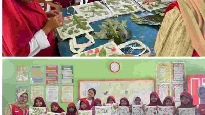 Mahasiswa KKN-T Unhas 114 Gelar Pelatihan Ecoprint Tingkatkan Kreativitas Anak di Desa Biangloe Bantaeng