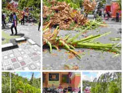 Pegawai Sekretariat DPRD Kerja Bakti Lingkungan Halaman Kantor