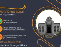 Donasi Pembuatan Kanopi Teras Mesjid DPRD Kab Bone