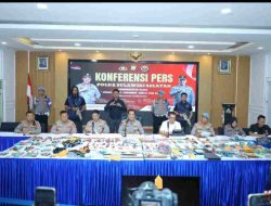 Kapolda Sulsel Pimpin Konferensi Pers, Ratusan Pelaku Kejahatan Jalanan Berhasil Diungkap