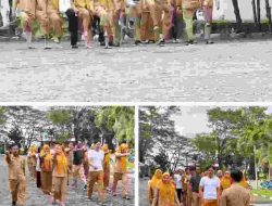 Pemantapan latihan gerak jalan Sekretariat DPRD Kabupaten Bone