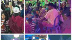 Suasana pasar malam yang ramai di tengah angin malam yang dingin selalu terasa istimewa dan hangat